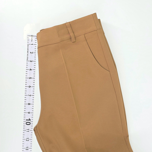 Quiet Luxury VENTI6 Flare Pants Women’s L Camel High Rise Made in Italy - Picture 6 of 9